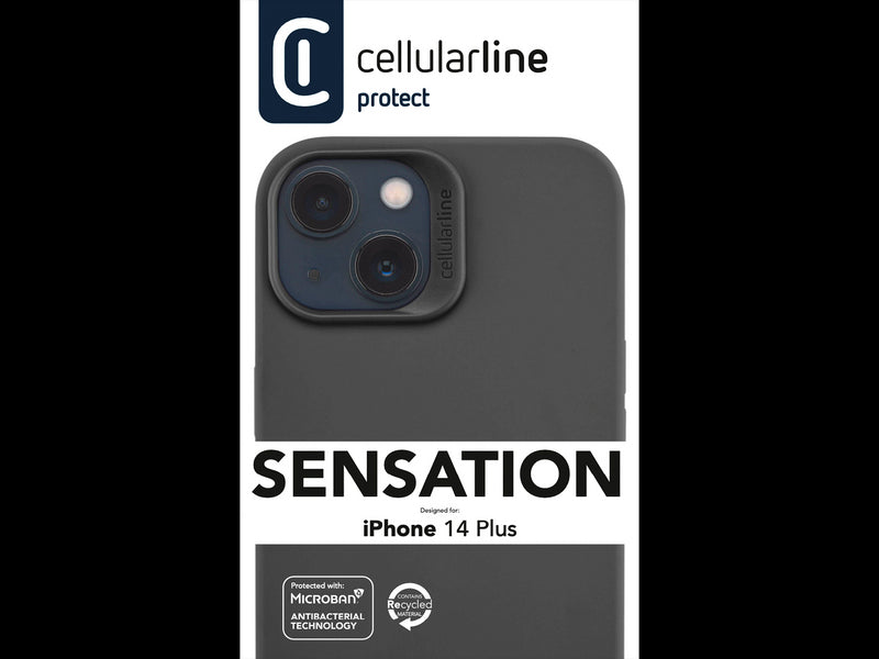 CellularLine Sensation Silikondeksel iPhone 14 Plus - Svart