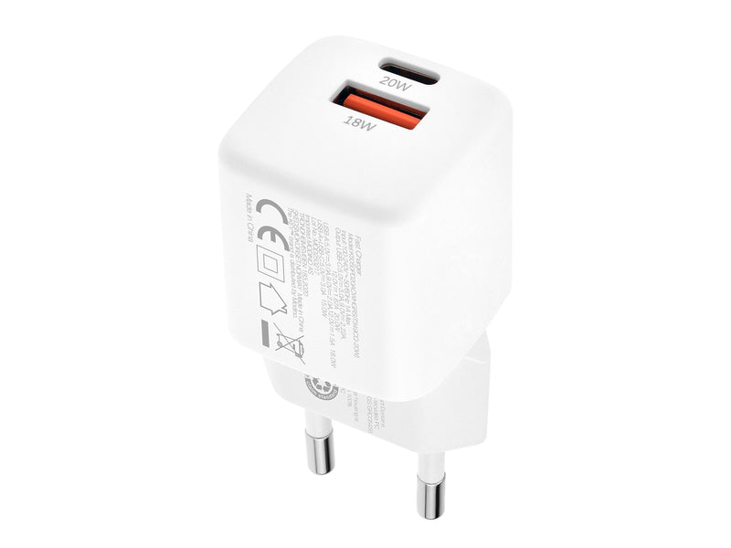 KEY 20W Duo Strømadapter USB-A og USB-C
