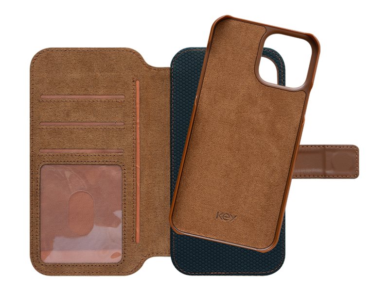 Lommebokdeksel iPhone 14 Plus - Brun