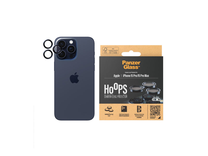 PanzerGlass Linsebeskyttelse iPhone 15 Pro/15 Pro Max - Blå titan