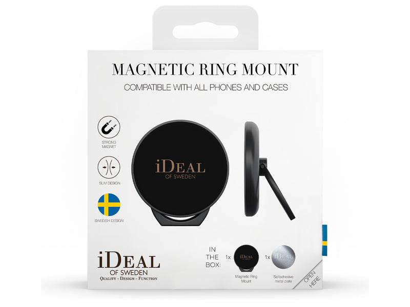 iDeal Magnetisk Mobilring - Svart