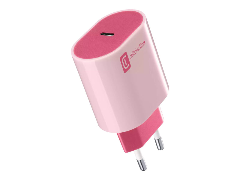 CellularLine 20W Strømadapter USB-C - Rosa