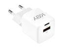 KEY 20W Duo Strømadapter USB-A og USB-C