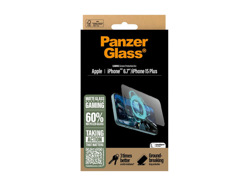 PanzerGlass Gaming Screen Skjermbeskyttelse iPhone 16 Plus/15 Plus