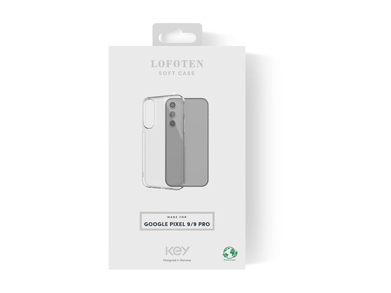 Silikondeksel Google Pixel 9/9 Pro - Gjennomsiktig