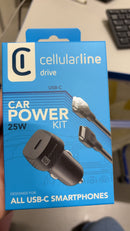 CellularLine 25W Billader USB-C m/kabel