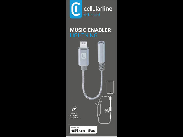 CellularLine Lightning til 3.5mm Adapter