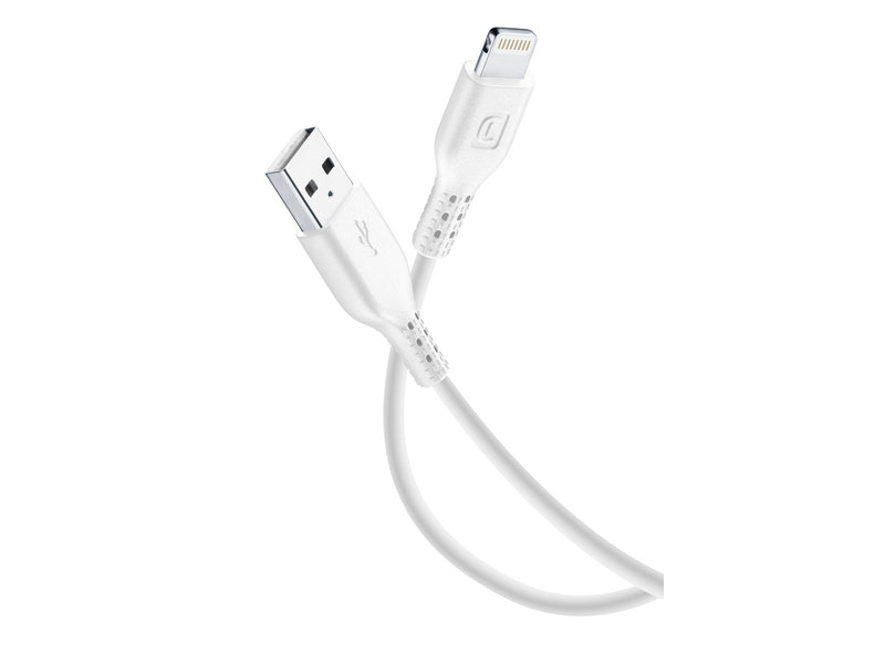 CellularLine ladekabel USB-A til Lightning 3m - Hvit