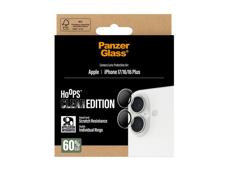 PanzerGlass Linsebeskyttelse iPhone 17/16/16 Plus