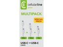 CellularLine Multipack Ladekabel USB-C til USB-C