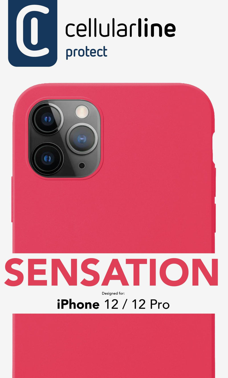 CellularLine Sensation Silikondeksel iPhone 12/12 Pro - Rød