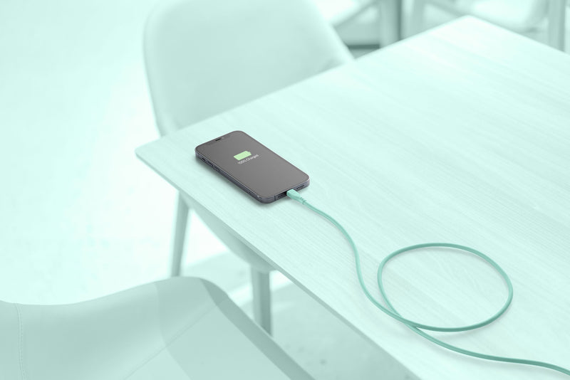 CellularLine ladekabel USB-C til Lightning 1,2m - Grønn