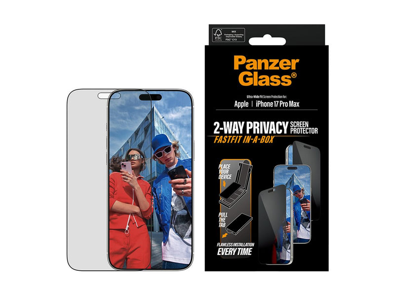 PanzerGlass Privacy FastFit Skjermbeskyttelse iPhone 17 Pro Max