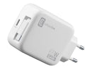 CellularLine 65W Roller Strømadapter USB-C m/uttrekkbar kabel - Hvit