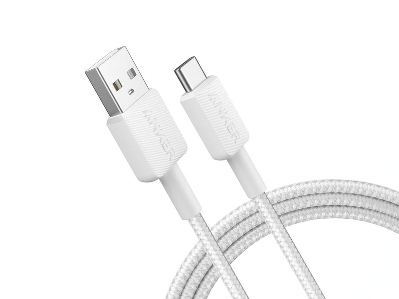 Anker 322 Ladekabel USB-A til USB-C 1,8m - Hvit
