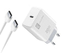 CellularLine 20W Strømadapter m/ladekabel USB-C til USB-C