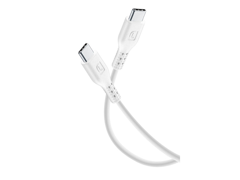 CellularLine ladekabel USB-C til USB-C 1,2m - Hvit