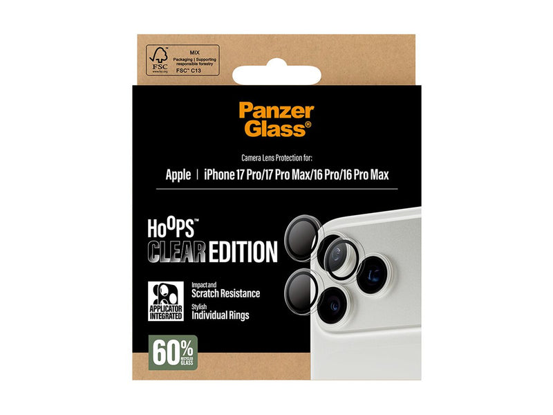 PanzerGlass Linsebeskyttelse iPhone 17 Pro/16 Pro/17 Pro Max/16 Pro Max