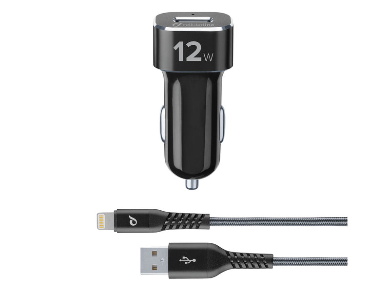 CellularLine Tetra Force Billader m/kabel USB-A til Lightning