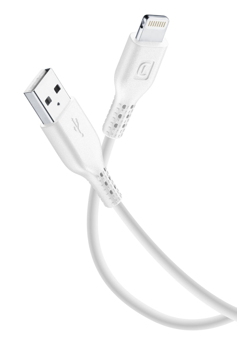 CellularLine ladekabel USB-A til Lightning 3m - Hvit