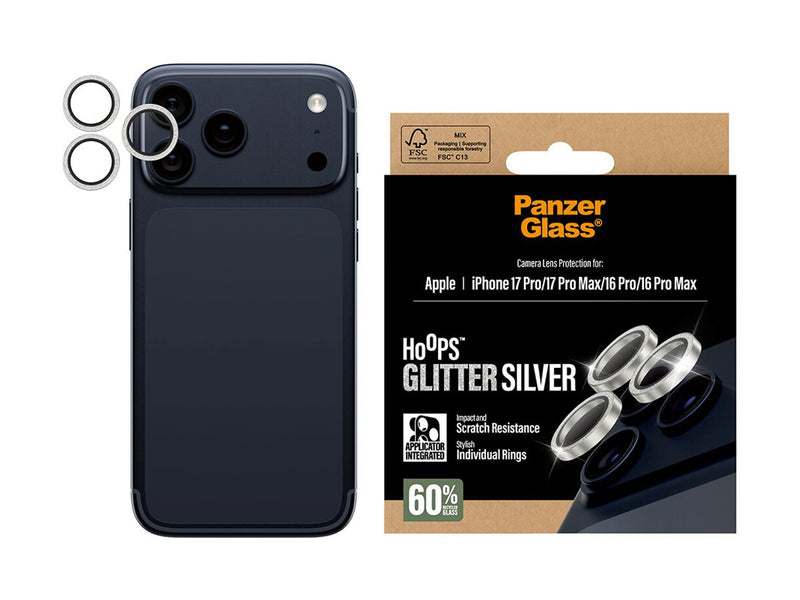 PanzerGlass Linsebeskyttelse iPhone 17 Pro/16 Pro/17 Pro Max/16 Pro Max - Sølv