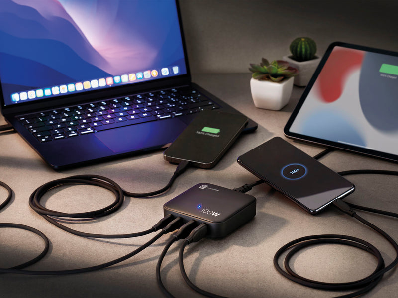 CellularLine 100W Multipower Stømadapter USB-A og USB-C