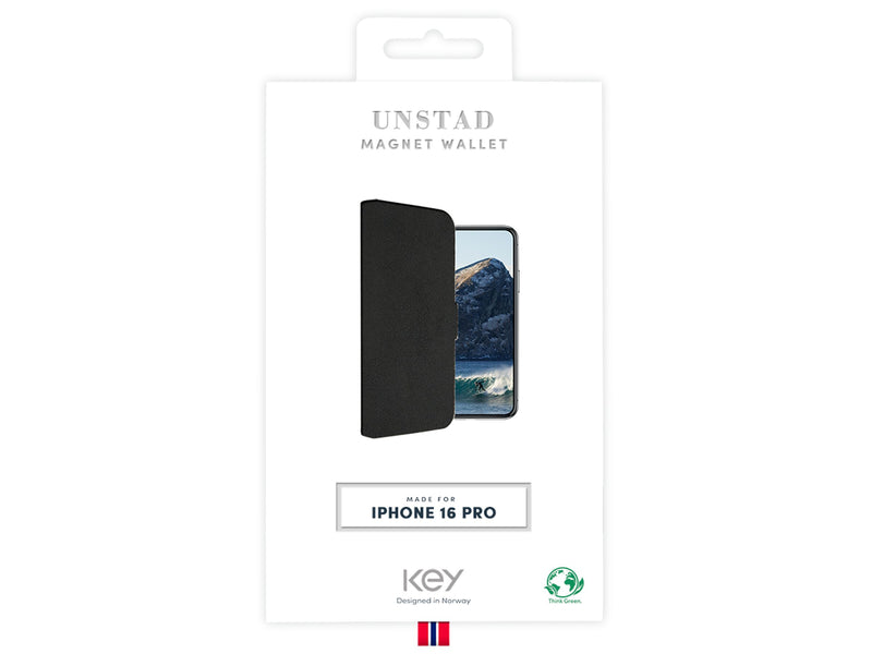Lommebok med magnetdeksel iPhone 16 Pro - Svart