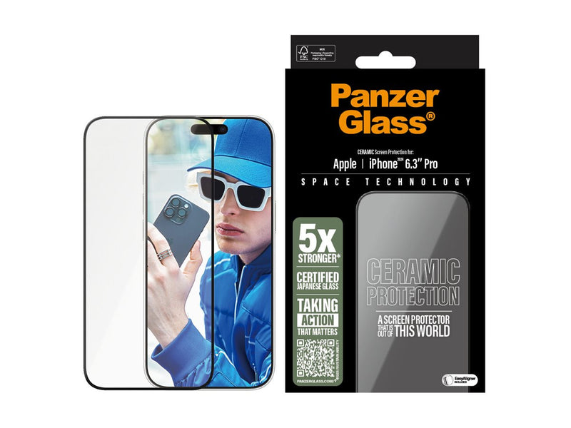 PanzerGlass Ceramic Skjermbeskyttelse iPhone 16 Pro