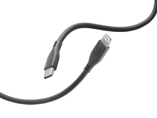 CellularLine ladekabel USB-C til Lightning 1,2m - Grå