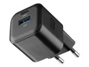 CellularLine GaN 30W Duo Strømadapter USB-C og USB-A