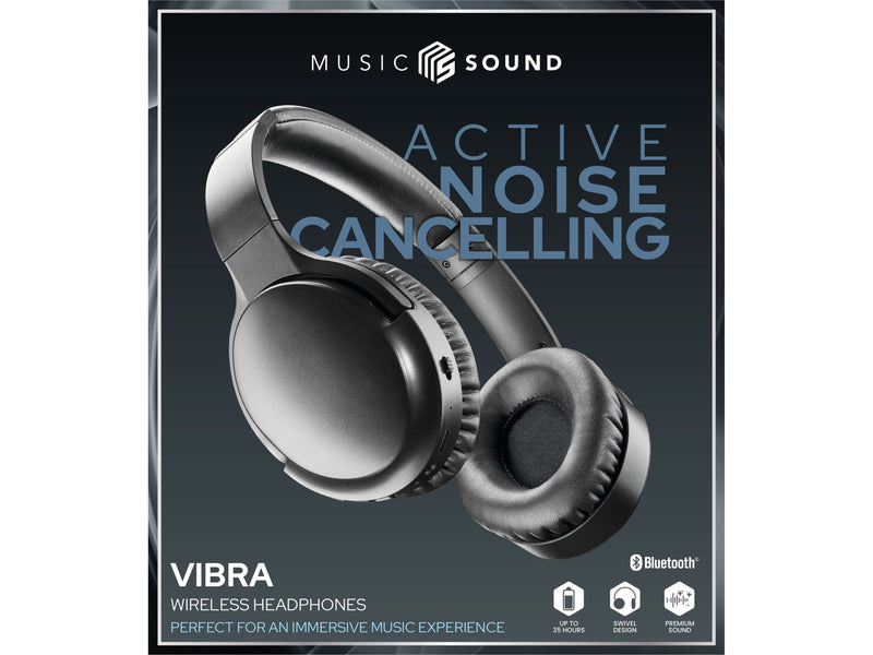 MusicSound Vibra Trådløse Hodetelefoner - Svart