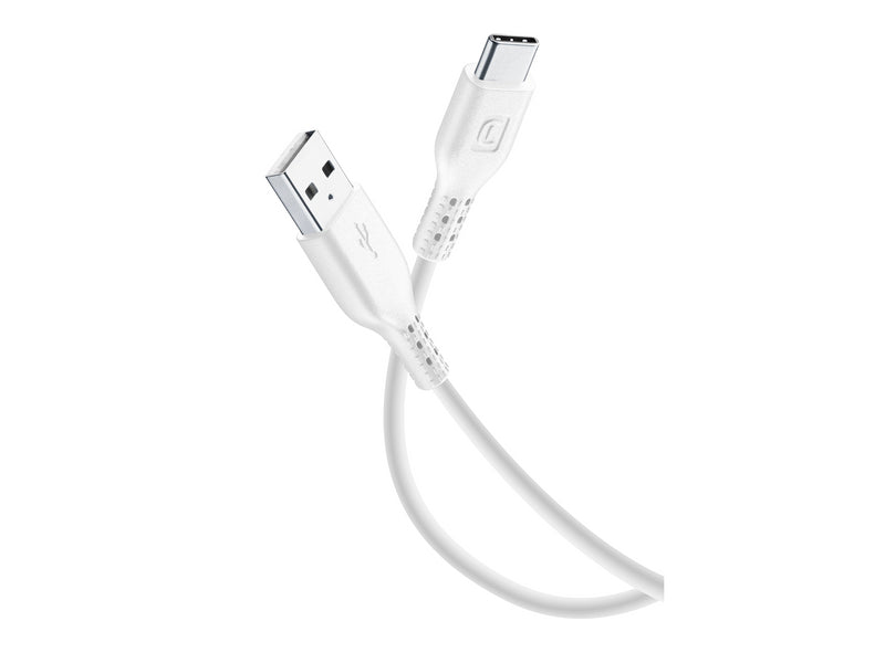 CellularLine ladekabel USB-A til USB-C 0,6m - Hvit