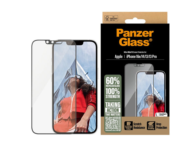PanzerGlass Skjermbeskyttelse iPhone 16e/14/13/13 Pro