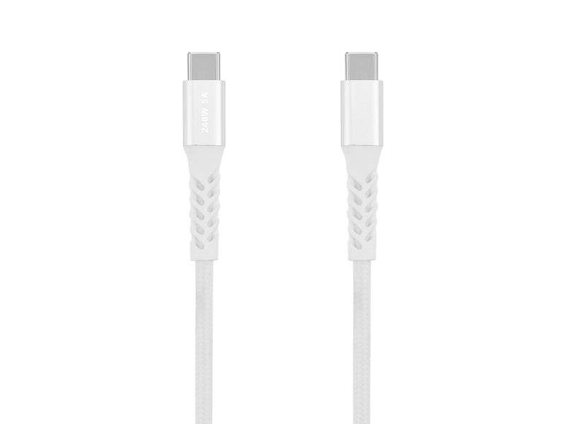 Key GRS Ladekabel USB-C til USB-C 1m - Hvit