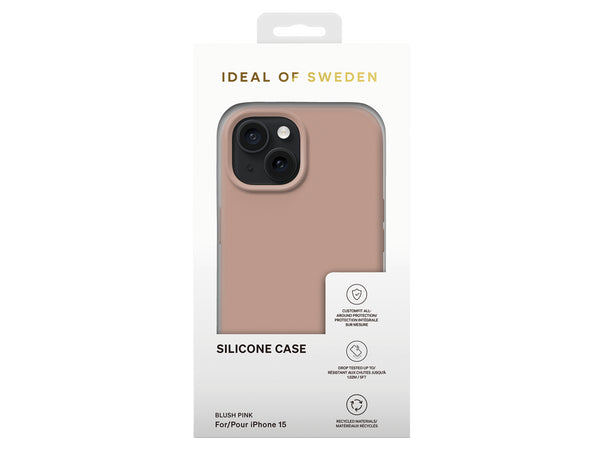 iDeal Silikondeksel iPhone 15 - Pudderrosa