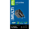 CellularLine GaN 30W Duo Strømadapter USB-C og USB-A