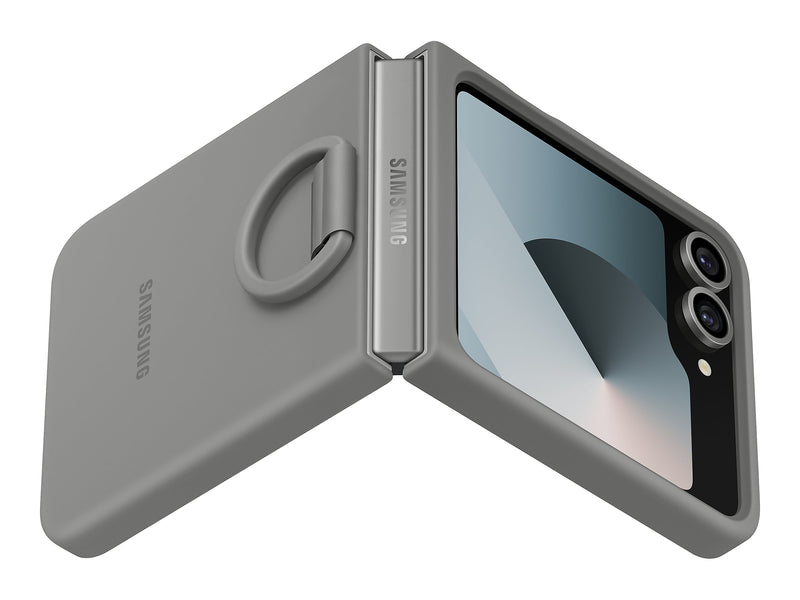 Samsung Silikondeksel m/ring Samsung Flip6 - Grå