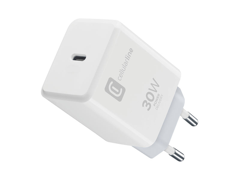 CellularLine 30W Strømadapter Apple USB-C - Hvit