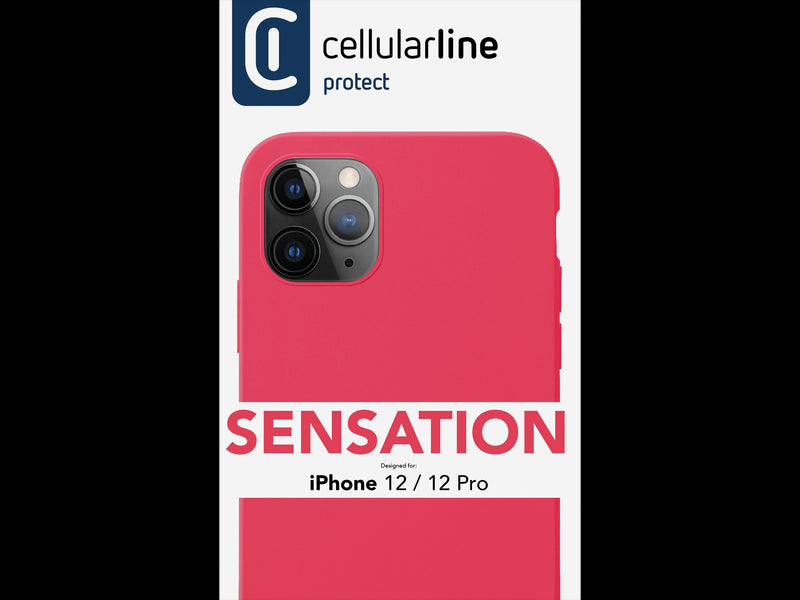 CellularLine Sensation Silikondeksel iPhone 12/12 Pro - Rød