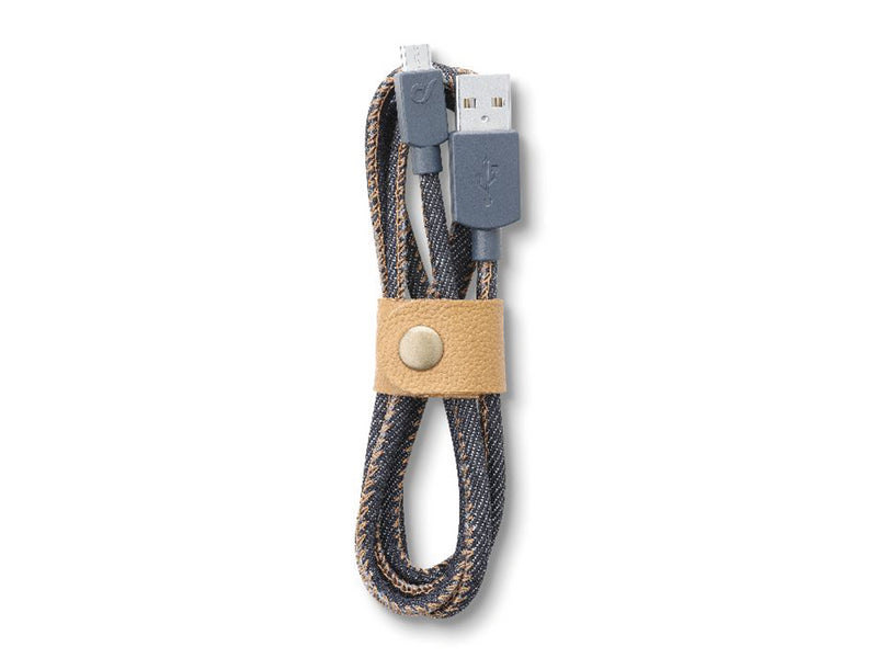 CellularLine ladekabel USB-A til Micro-USB 1m - Jeans