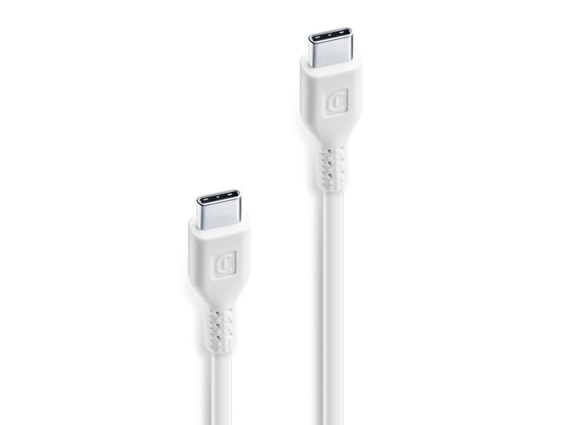 CellularLine ladekabel USB-C til USB-C 1,2m - Hvit