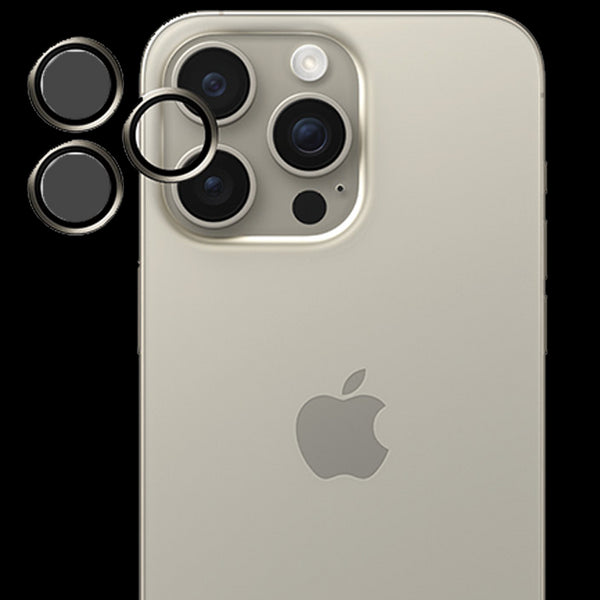 PanzerGlass Linsebeskyttelse iPhone 15 Pro/15 Pro Max - Naturlig titan