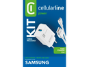 CellularLine 15W Strømadapter Micro-USB m/kabel - Hvit