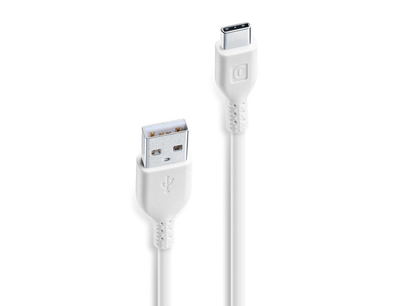 CellularLine ladekabel USB-A til USB-C 0,6m - Hvit