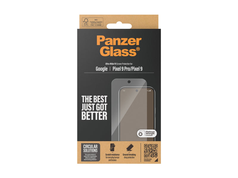 PanzerGlass Skjermbeskyttelse Google Pixel 9/9 Pro