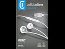 CellularLine Orbit Ørepropper med USB-C - Hvit