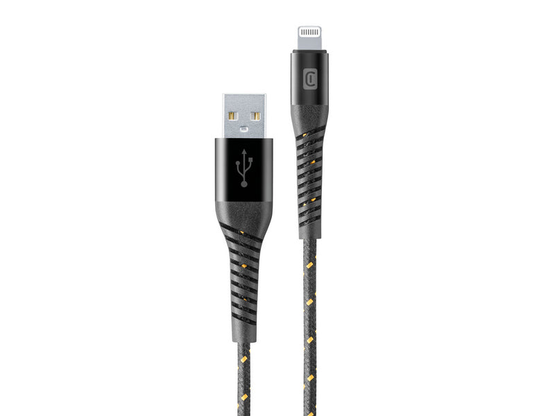 CellularLine Tetra Force ladekabel USB-A til Lightning 1,2m - Svart