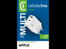 CellularLine 20W Dual Strømadapter USB-A og USB-C - Hvit