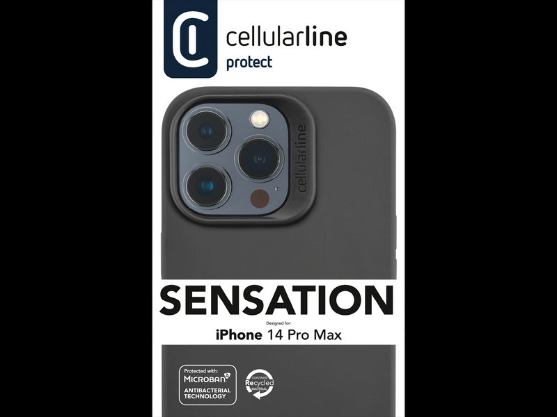 CellularLine Sensation Silikondeksel iPhone 14 Pro Max - Svart