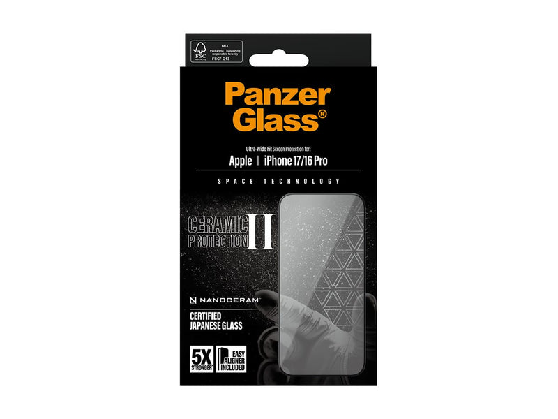 PanzerGlass UWF Ceramic Skjermbeskyttelse iPhone 17/16 Pro